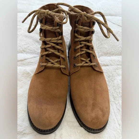 Like New! $265 Milwaukee Boot Co Brown Suede Nubuck Lace-Up Ankle Boots 10 - Picture 3 of 10